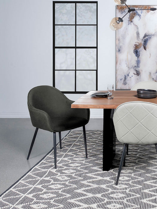 Emma Upholstered Dining Arm Chair (Set of 2) - Home Discount Furniture - NJ-linden