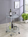 Chrissy 2-tier Round Glass Bar Cart - Home Discount Furniture - NJ-linden