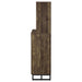 Mendoza 2-door Wine Cabinet Rustic Oak Herringbone and Gunmetal - Home Discount Furniture - NJ-linden