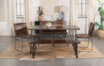 Topeka Dining Set Mango Cocoa and Gunmetal - Home Discount Furniture - NJ-linden