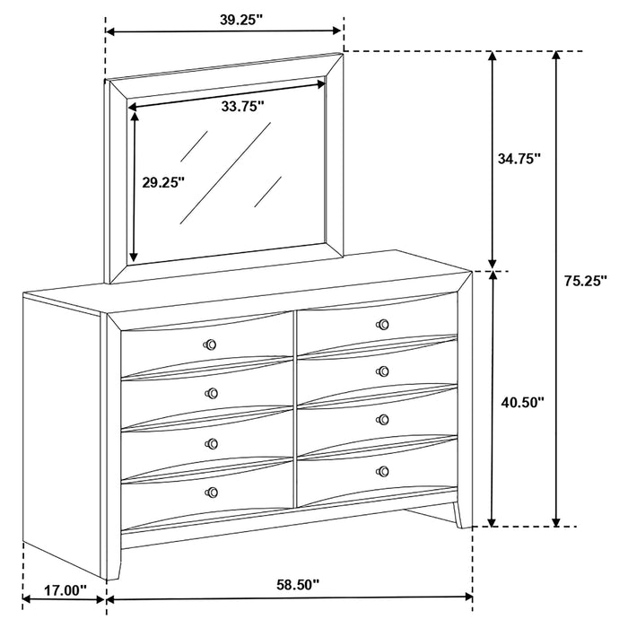 Briana Dresser With Mirror - Home Discount Furniture - NJ-linden