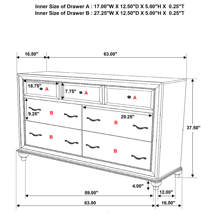 Barzini Dresser - Home Discount Furniture - NJ-linden