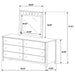 Carlton Dresser With Mirror - Home Discount Furniture - NJ-linden
