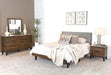 Mays Upholstered Bedroom Set Walnut Brown and Grey - Home Discount Furniture - NJ-linden