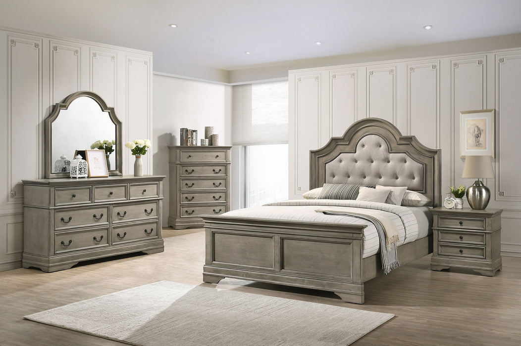 Manchester Bedroom Set with Upholstered Arched Headboard Wheat - Home Discount Furniture - NJ-linden