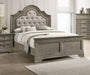 Manchester Bed with Upholstered Arched Headboard Beige and Wheat - Home Discount Furniture - NJ-linden