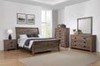 Frederick California King Sleigh Bedroom Set Weathered Oak - Home Discount Furniture - NJ-linden