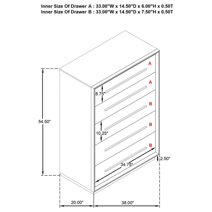 Durango 5 Pc Bedroom Set - Home Discount Furniture - NJ-linden