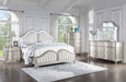 Evangeline Upholstered Platform Bedroom Set Ivory and Silver Oak - Home Discount Furniture - NJ-linden