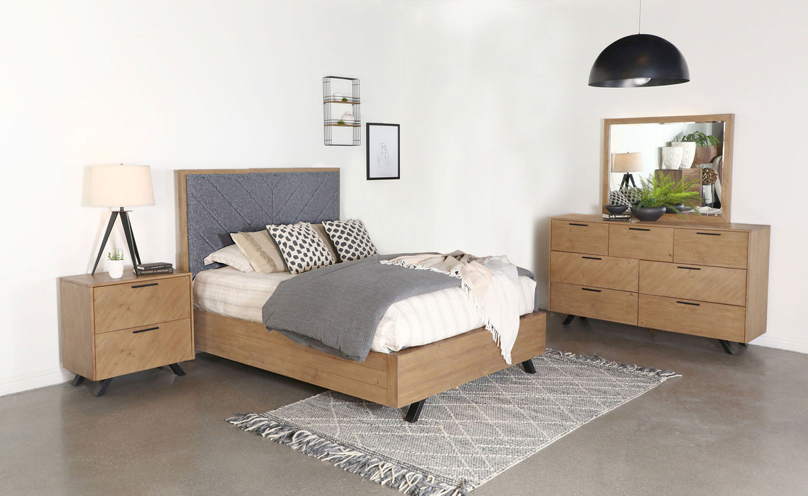 Taylor Bedroom Set Light Honey Brown and Grey - Home Discount Furniture - NJ-linden