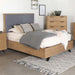 Taylor Upholstered Panel Bed Light Honey Brown and Grey - Home Discount Furniture - NJ-linden