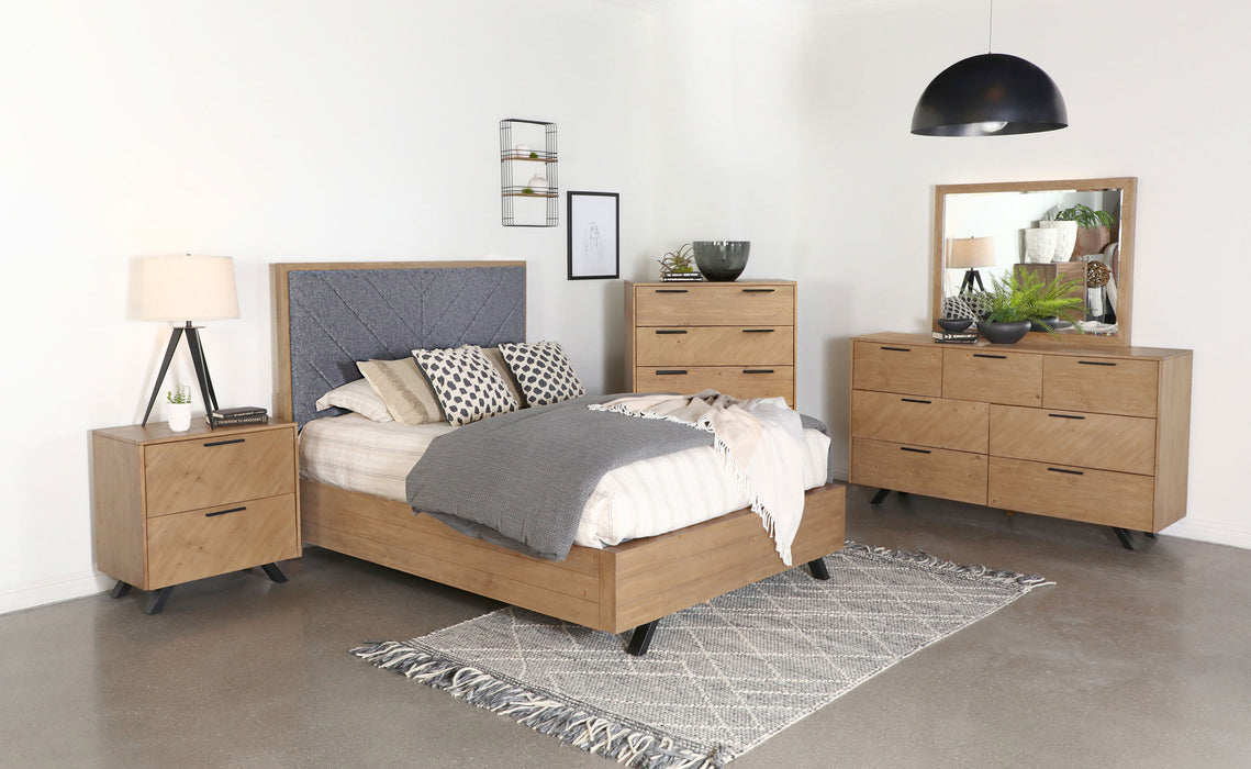 Taylor Bedroom Set Light Honey Brown and Grey - Home Discount Furniture - NJ-linden
