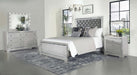 Eleanor Upholstered Tufted Bedroom Set Metallic - Home Discount Furniture - NJ-linden