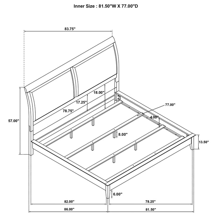 Bexhill Eastern King Bed - Home Discount Furniture - NJ-linden