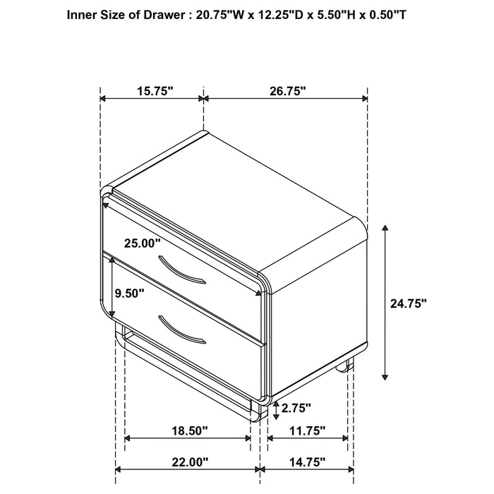 Amsbury Nightstand - Home Discount Furniture - NJ-linden