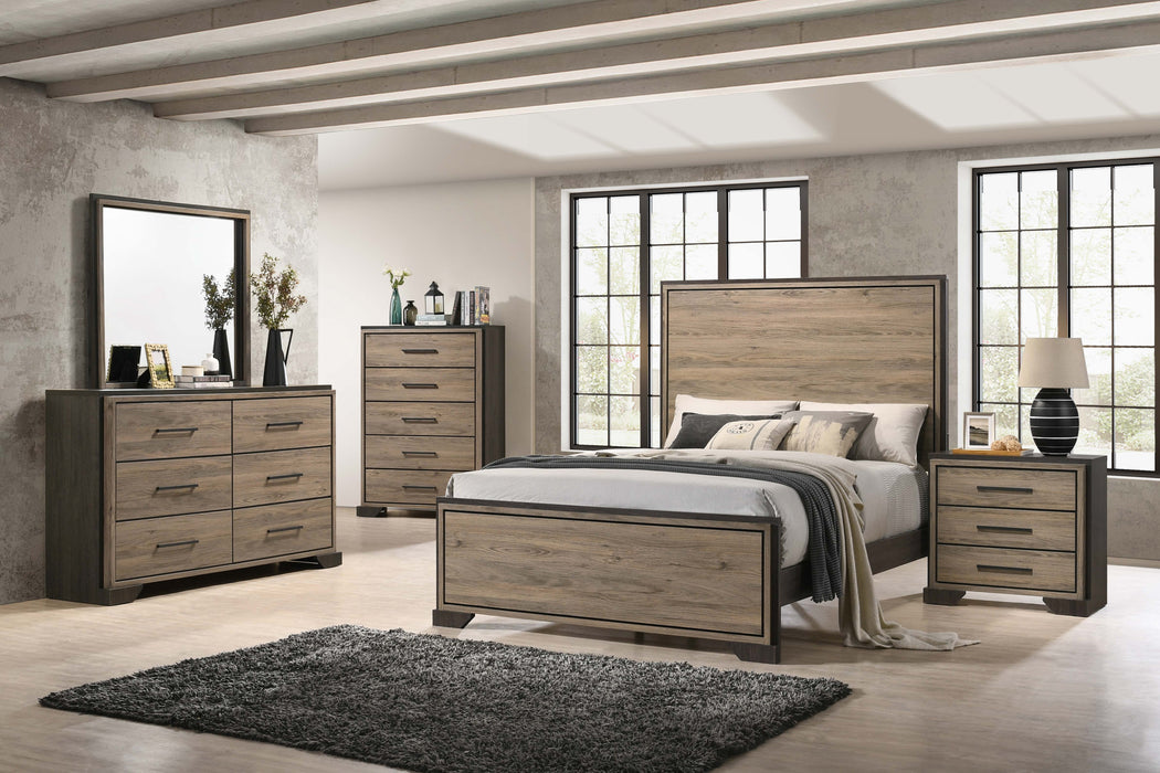 Baker Bedroom Set Brown and Light Taupe - Home Discount Furniture - NJ-linden