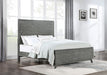 Nathan High Headboard Panel Bed Grey - Home Discount Furniture - NJ-linden