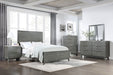 Nathan Bedroom Set White Marble and Grey - Home Discount Furniture - NJ-linden