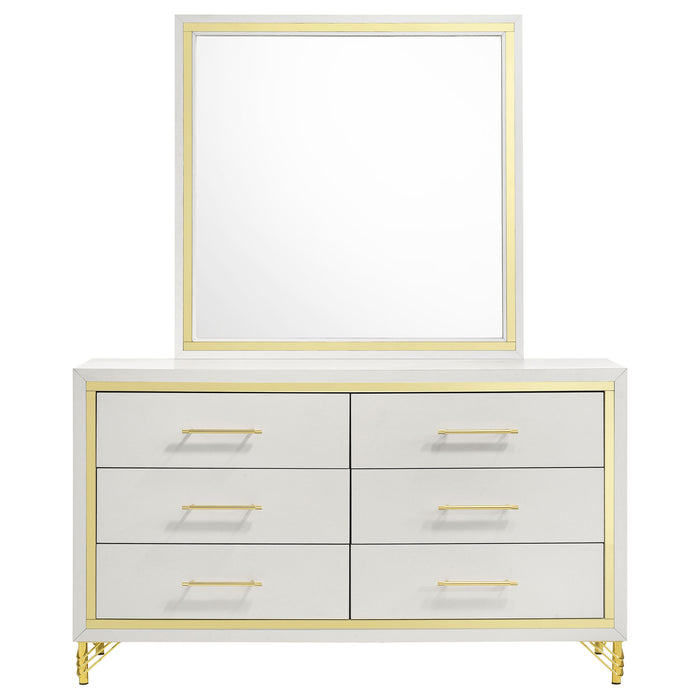 Lucia Dresser With Mirror - Home Discount Furniture - NJ-linden