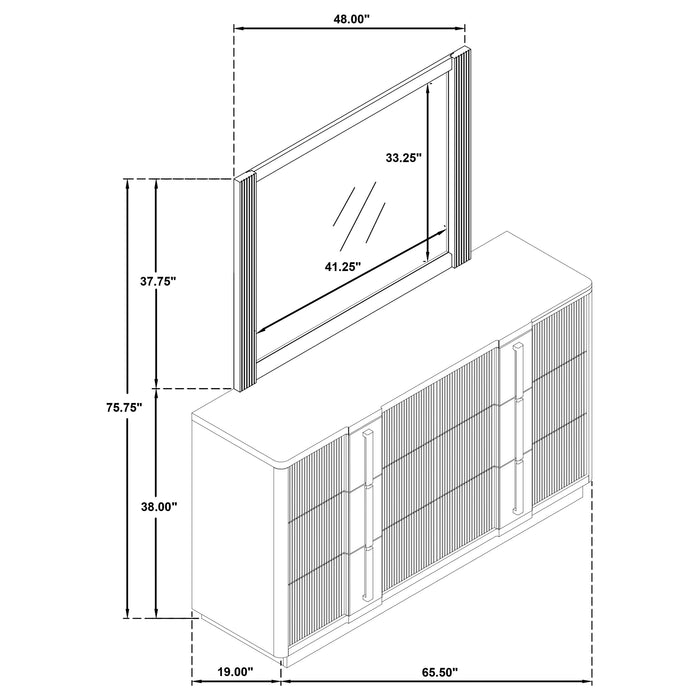 Terrace Dresser With Mirror - Home Discount Furniture - NJ-linden