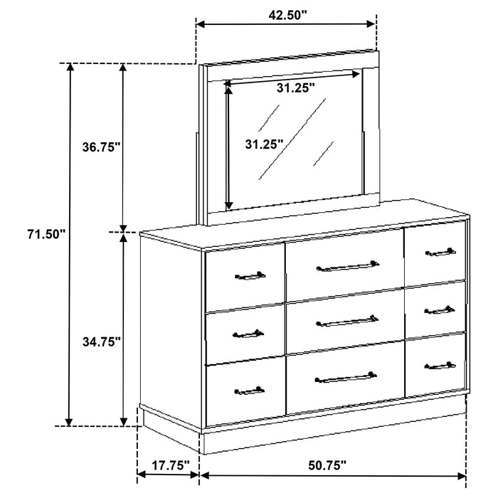 Fenwick Dresser With Mirror - Home Discount Furniture - NJ-linden