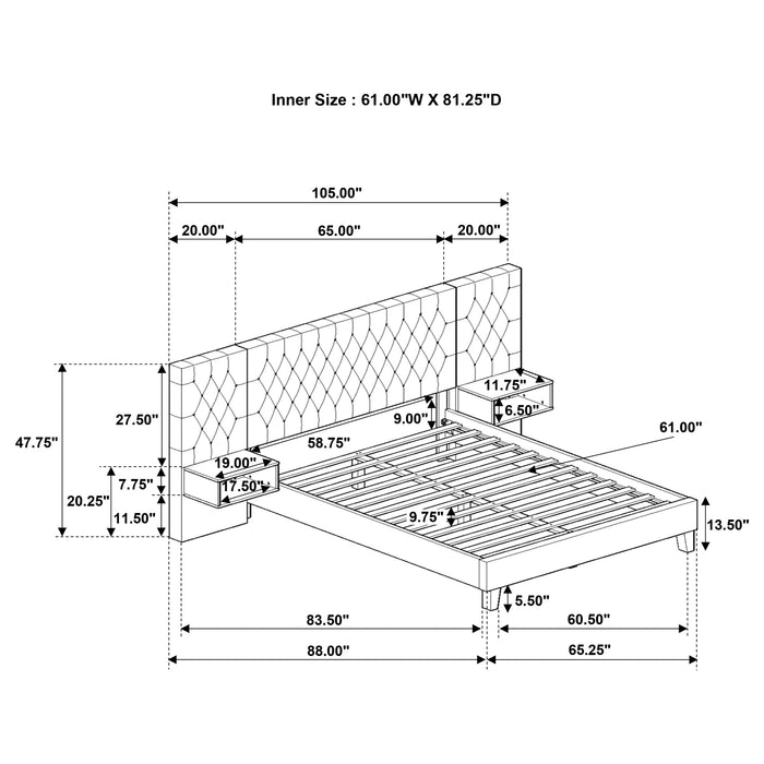 Marley Queen Bed - Home Discount Furniture - NJ-linden