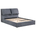 Laurel Upholstered Platform Bed with Pillow Headboard Charcoal Grey - Home Discount Furniture - NJ-linden