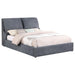 Laurel Upholstered Platform Bed with Pillow Headboard Charcoal Grey - Home Discount Furniture - NJ-linden