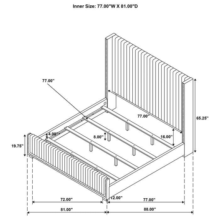Natasha Eastern King Bed - Home Discount Furniture - NJ-linden