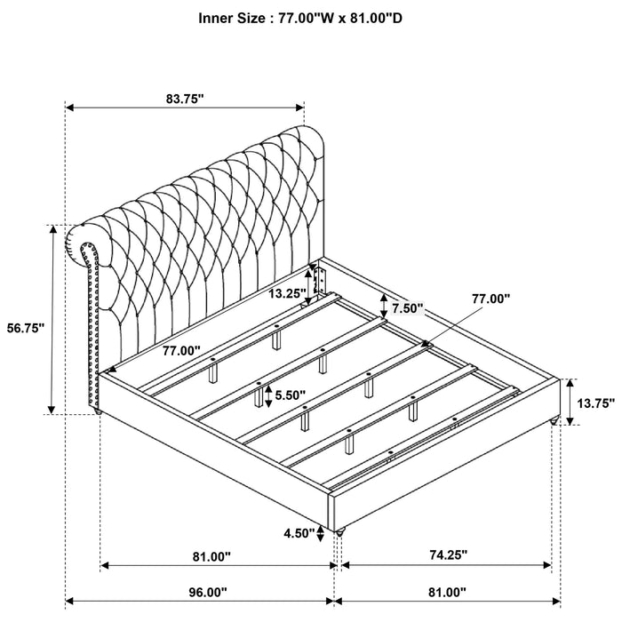 Devon Eastern King Bed - Home Discount Furniture - NJ-linden