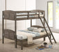Flynn Bunk Bed Weathered Brown - Home Discount Furniture - NJ-linden