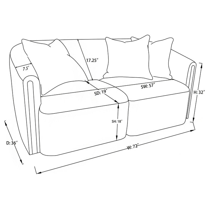 Townsend Stationary Loveseat - Home Discount Furniture - NJ-linden