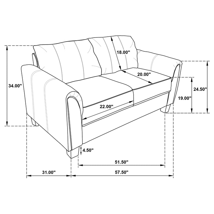Davis Stationary Loveseat - Home Discount Furniture - NJ-linden