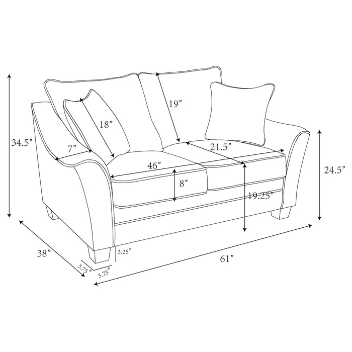 Tomkins Stationary Loveseat - Home Discount Furniture - NJ-linden