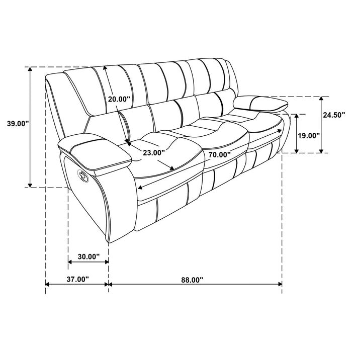 Camila Reclining Sofa - Home Discount Furniture - NJ-linden
