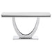 Kerwin U-base Rectangle Sofa Table White and Chrome - Home Discount Furniture - NJ-linden