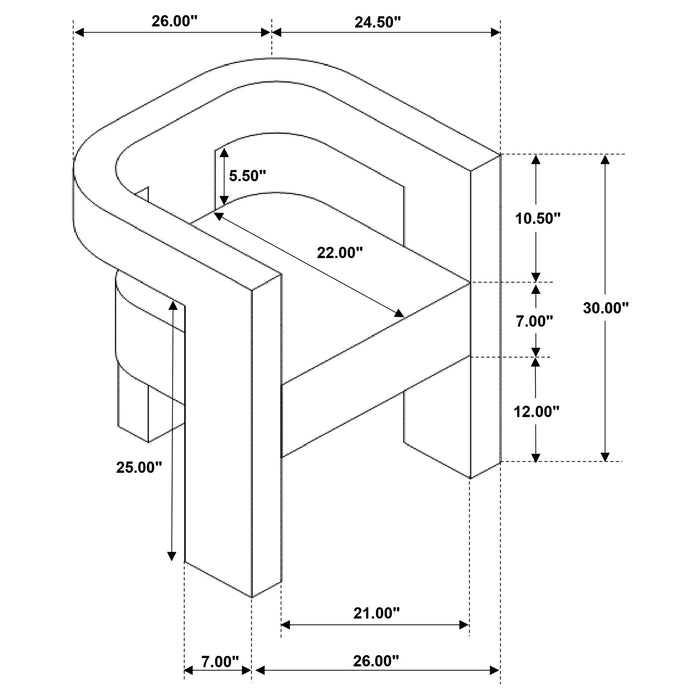 Petra Accent Chair - Home Discount Furniture - NJ-linden