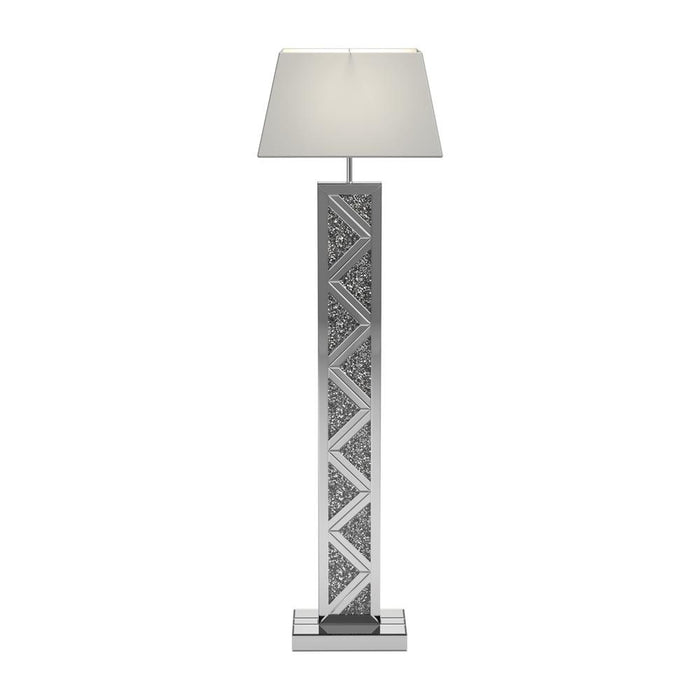 Carmen Geometric Base Floor Lamp Silver image