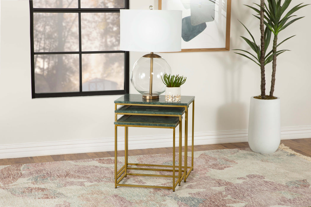 Medora 3-piece Nesting Table with Marble Top - Home Discount Furniture - NJ-linden
