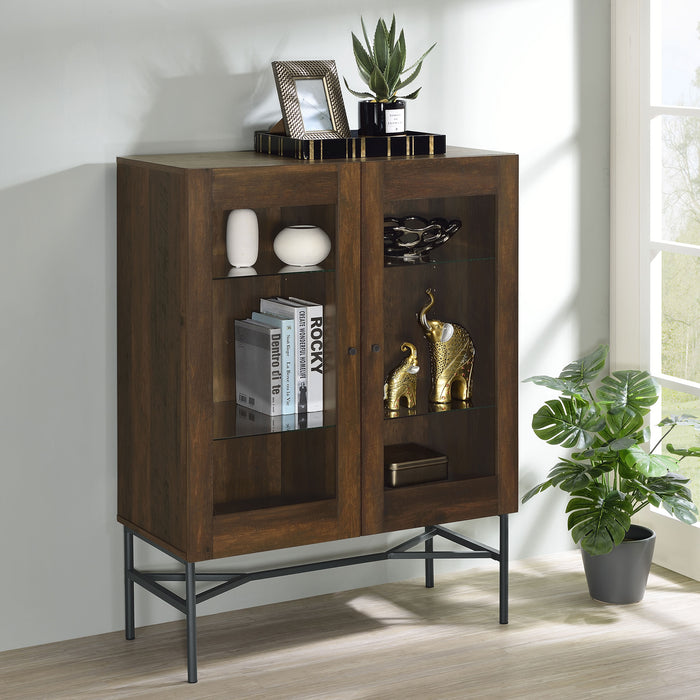 Bonilla 2-door Accent Cabinet with Glass Shelves - Home Discount Furniture - NJ-linden
