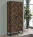 Carolyn 2-door Accent Cabinet Rustic Oak and Gunmetal - Home Discount Furniture - NJ-linden