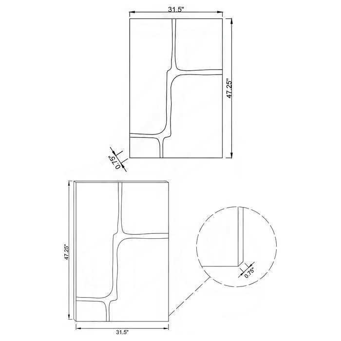 Kimberly Wall Mirror - Home Discount Furniture - NJ-linden