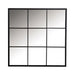 Quetzal Square Window Pane Wall Mirror Black image