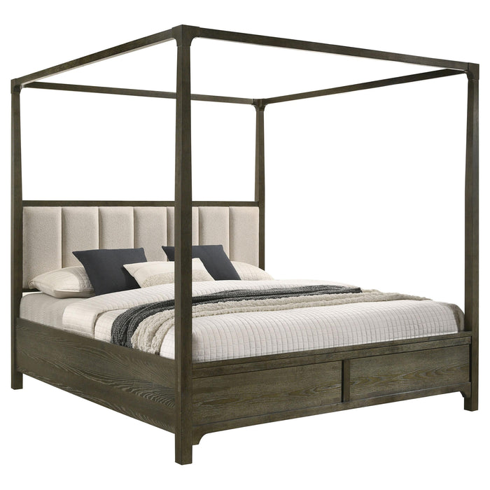 Gran Park Canopy Bed Dark Cocoa - Home Discount Furniture - NJ-linden