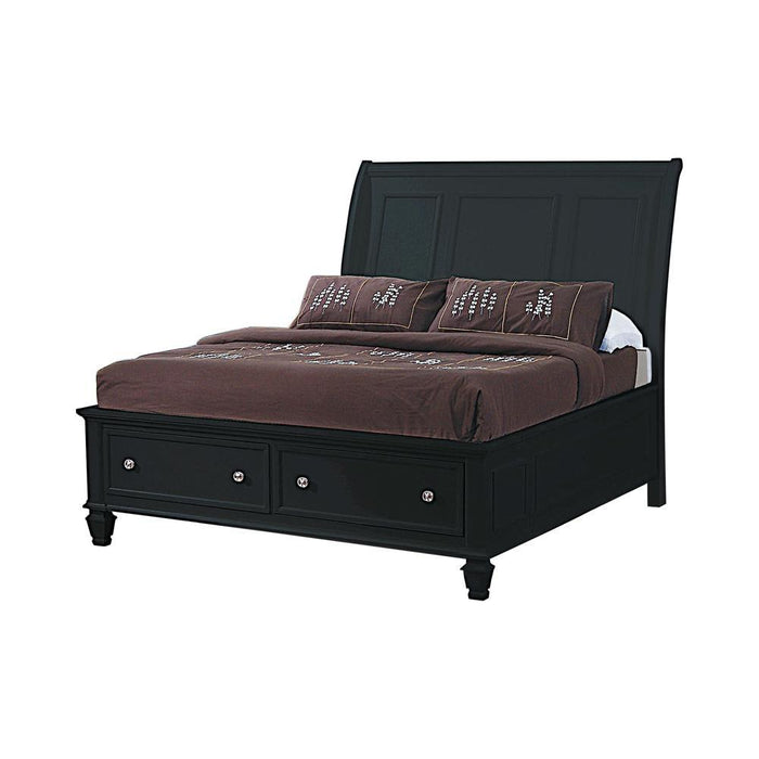 Sandy Beach Eastern King Storage Sleigh Bed Black - Home Discount Furniture - NJ-linden