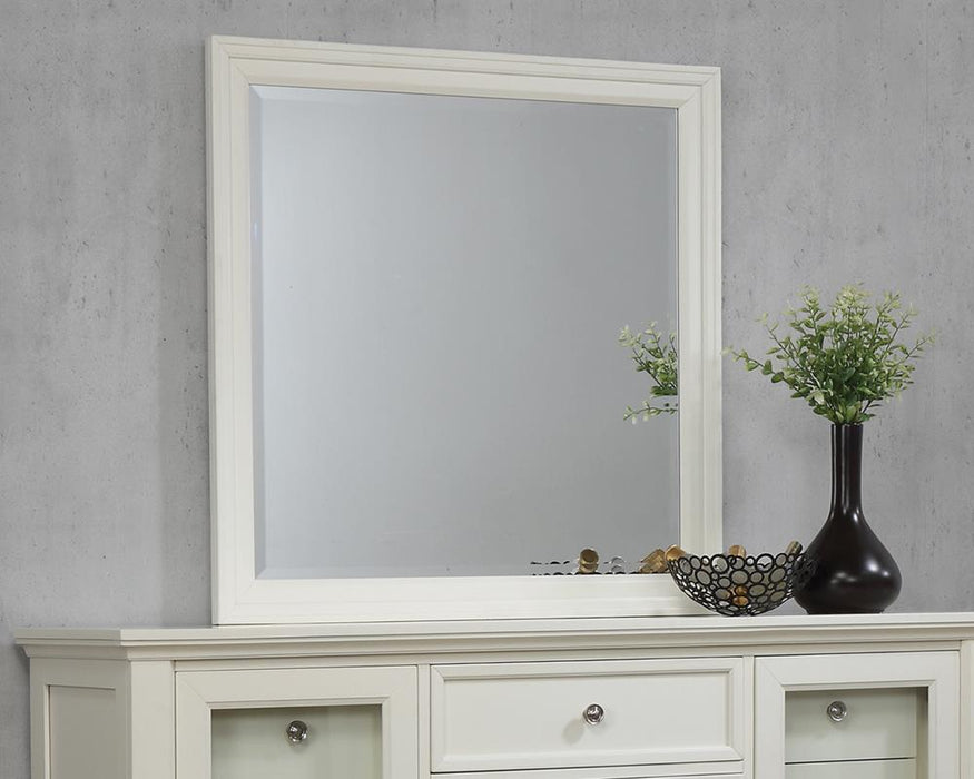 Sandy Beach Rectangular Dresser Mirror Cream White - Home Discount Furniture - NJ-linden