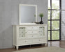 Sandy Beach Rectangular Dresser Mirror Cream White - Home Discount Furniture - NJ-linden