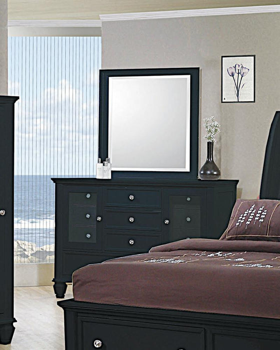 Sandy Beach Vertical Dresser Mirror Black - Home Discount Furniture - NJ-linden