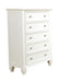 Sandy Beach 5-drawer Rectangular Chest Cream White - Home Discount Furniture - NJ-linden