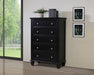 Sandy Beach 5-drawer Chest Black - Home Discount Furniture - NJ-linden
